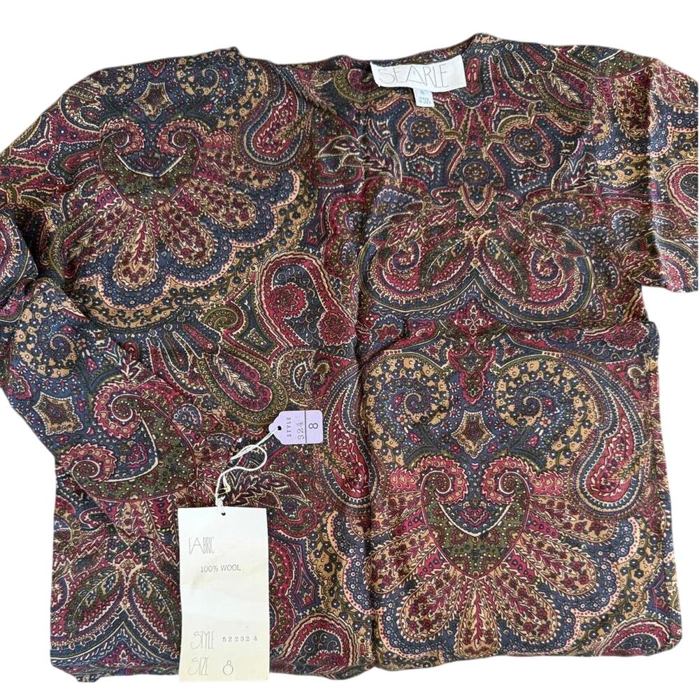 Vintage Searle paisley blouse NWT